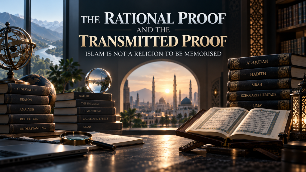 The Rational Proof and the Transmitted Proof: Islam is not a Religion to be Memorised