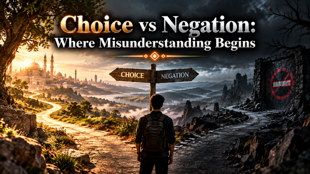 Choice vs Negation: Where Misunderstanding Begins