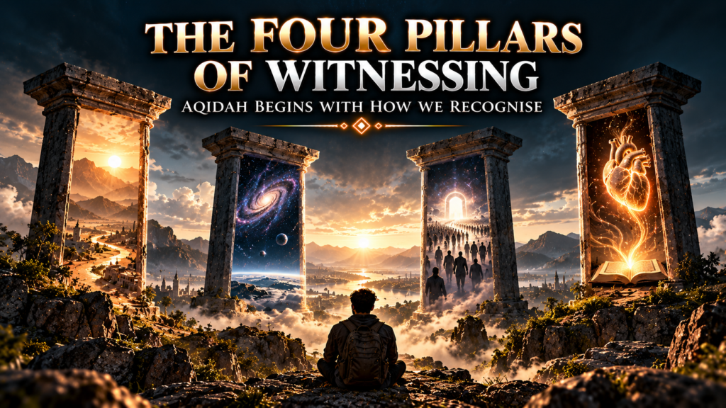 CHAPTER 27 -THE FOUR PILLARS OF WITNESSING , AQIDAH BEGINS WITH HOW WE RECOGNISE